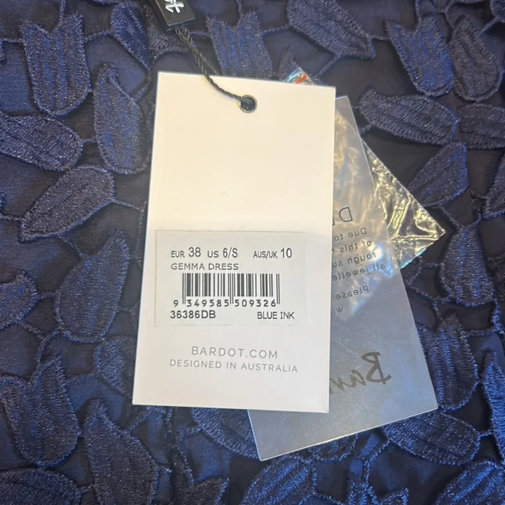NWT BARDOT gemma dress in blue ink size 6/small - Picture 12 of 16